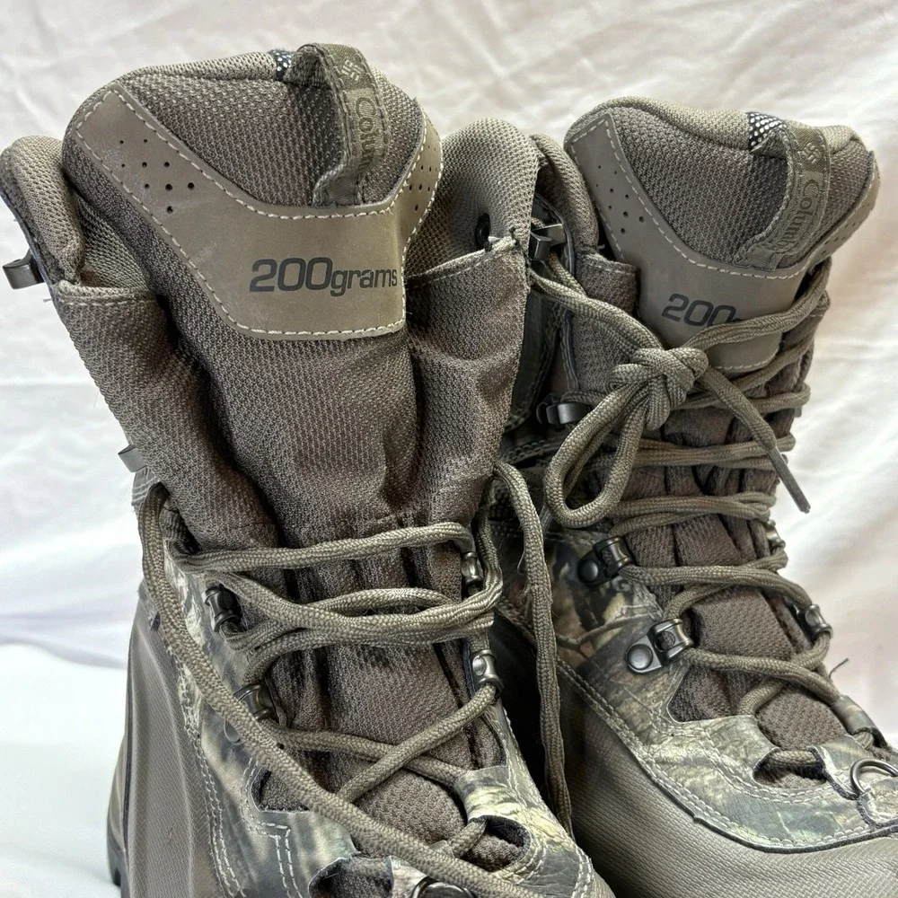 Columbia Bugaboot Plus III Snow Boots Mens 9 Wide Camo Omni-Heat BI1538